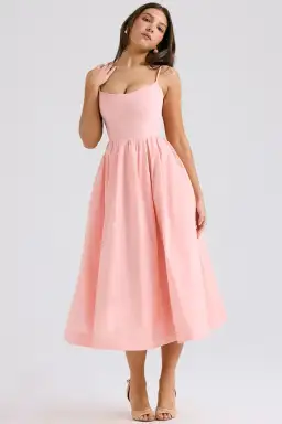 House of CB Lolita scoop-neck cotton-blend midi dress Size M for rent on The Volte - image 3