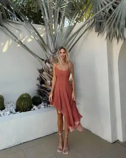 Arcina Ori DANA DRESS PEACH Size XS for rent on The Volte - image 1