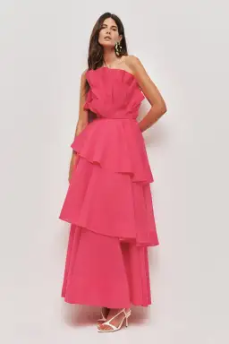 Aje Selestia Maxi Gown in Pink Magenta Size 10
