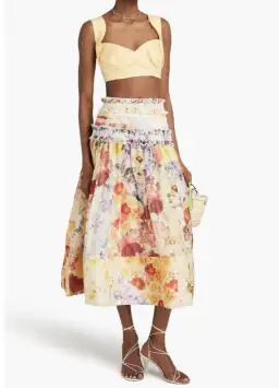 Zimmerman Floral Wonderland Midi Skirt - Size 10 for rent on The Volte - image 1