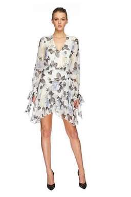 Lover Rosa Georgette LS mini dress Size 6