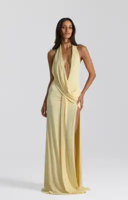 Natalie Rolt Winona Gown in Lemon Size 12