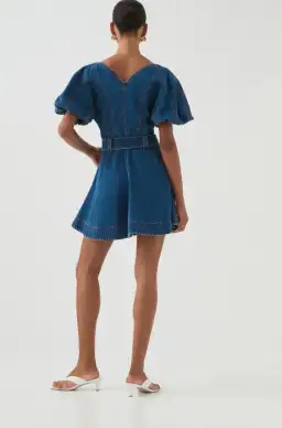 AJE Harper Denim Mini Dress Size AU8 for rent on The Volte - image 3