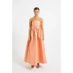 Pasduchas Pippa Strapless Midi Dress Sunset Size AU 10