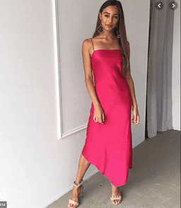 Camilla and Marc Sirocco Slip Dress Dark Pink Size 10 for rent on The Volte - image 1