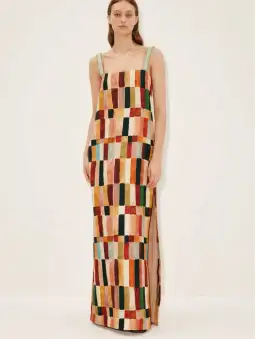 Alemais Moroccan Marjorelle Midi Dress Multi Print Size 16 for rent on The Volte - image 1