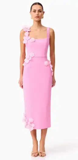 Elliatt Chantelle 3D Midi Dress in Pink size S (AU8) for rent on The Volte - image 1