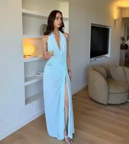 Clementine Twist Dress in Artic Blue for rent on The Volte - image 1