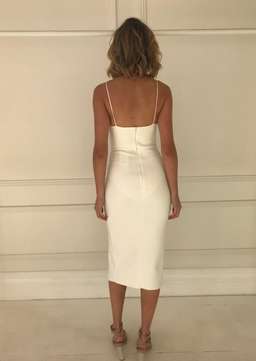 Bec & Bridge Valentine V Midi Dress White Size 6