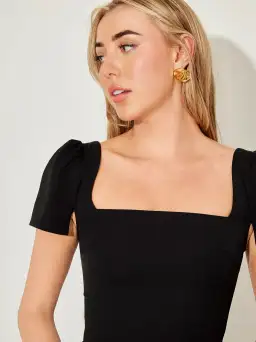 THE ULTIMATE MUSE SQUARE NECK SLIP DRESS for rent on The Volte - image 3