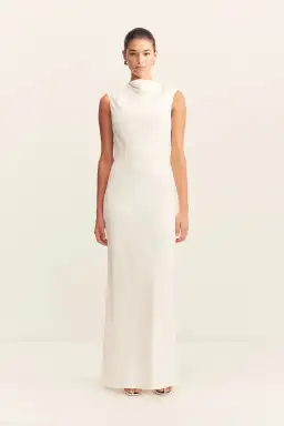 Shona Joy Rio Cowl Open Back Maxi / Ivory / Size 8 for rent on The Volte - image 2