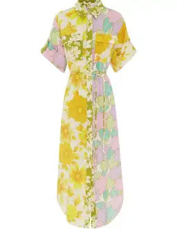 Elora Patchwork Shirt Dress for rent on The Volte - image 5