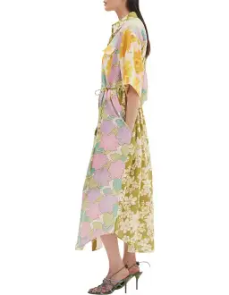 Elora Patchwork Shirt Dress for rent on The Volte - image 3