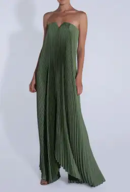 Lidee Black Tie Gown in Moss Size 8 for rent on The Volte - image 1