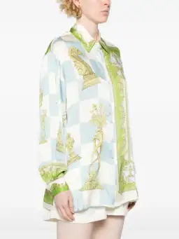 Check mate silk shirt for rent on The Volte - image 4