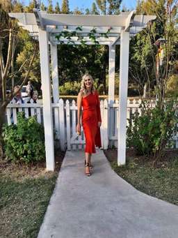 Bec & Bridge Classic One Shoulder 'Fire Red' Dress Size 6 for rent on The Volte - image 4