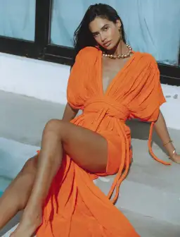 Ophellia Maxi Dress Orange for rent on The Volte - image 4