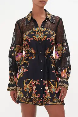 To Catch A Spider Shift Shirt Dress for rent on The Volte - image 1