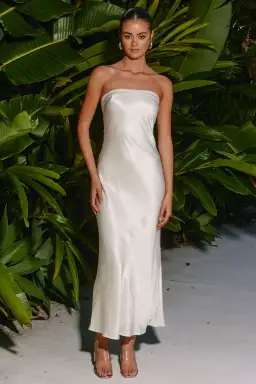 Leila Slip Dress Champagne for rent on The Volte - image 1