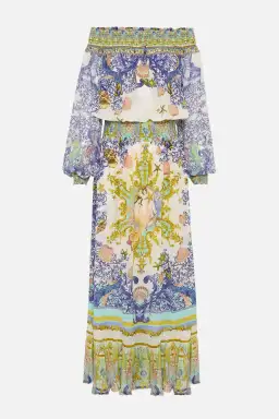 Star Of The Sea Off Shoulder Shirred Dress for rent on The Volte - image 3