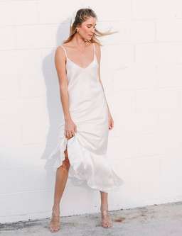 Isabelle Quinn The Estelle Slip Dress White Size 8 for rent on The Volte - image 1