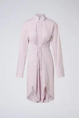 Purple White Stripe Cotton Shirt Dress for rent on The Volte - image 4