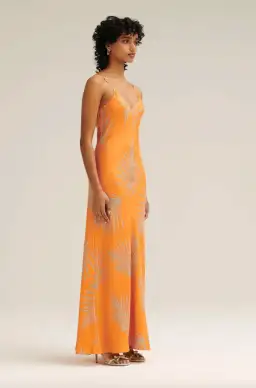 Silk Twill Feather Leaf Top Orange for rent on The Volte - image 6