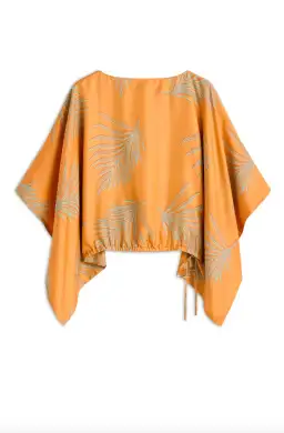 Silk Twill Feather Leaf Top Orange for rent on The Volte - image 1