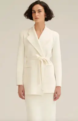 Crepe Knit Loose Tailored Jacket for rent on The Volte - image 1