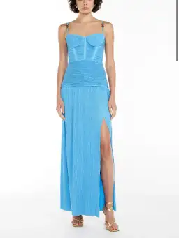 Manning Cartell Double Time Pleat Dress Blue Size 4  for rent on The Volte - image 1