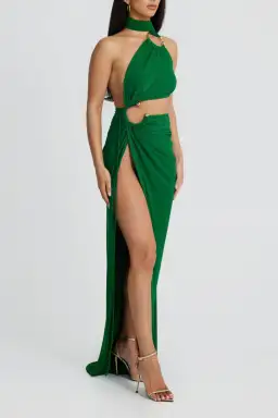 Zahra Emerald Dress for rent on The Volte - image 1