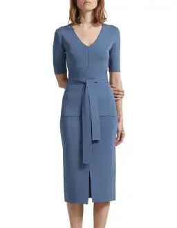 Amara milano pencil dress blue for rent on The Volte - image 1