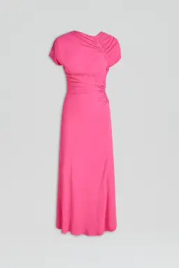 Gathered drape dress pink for rent on The Volte - image 5