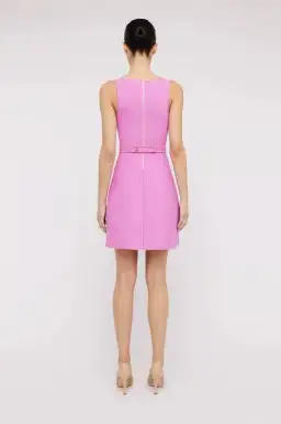 Crepe Knit Bow Bell Dress Pink for rent on The Volte - image 2