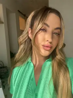 Pleat Lace Shirt Green Set for rent on The Volte - image 1