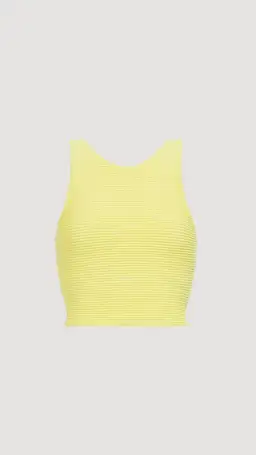 AJE Agave Knit Top and Raffia Midi Skirt in Lemon Size S (8) for rent on The Volte - image 4