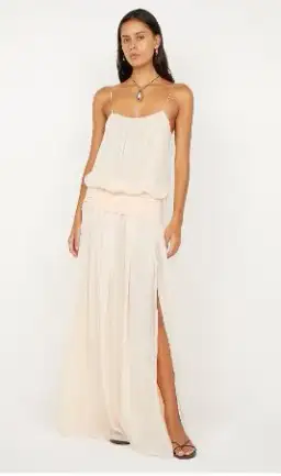Bec and Bridge Camille Blouson Dress in Peach Size 8 for rent on The Volte - image 1