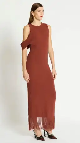 Sass & Bide Vega Fringe Trim Knit Dress Size M for rent on The Volte - image 1