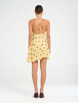 Benni Harlow Halter Mini Dress in Butter Spot Size AU 8 for rent on The Volte - image 2