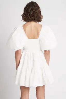 Aje Casa Puff Sleeve Mini Dress in Ivory Size AU 6 / XS for rent on The Volte - image 4