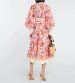 Zimmermann Raie Billow Midi Dress in Multi Floral Size 1 AU 10 for rent on The Volte - image 2