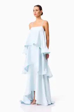 Elliatt Tilly Tiered Maxi Dress in Blue Size S / AU 8 for rent on The Volte - image 3
