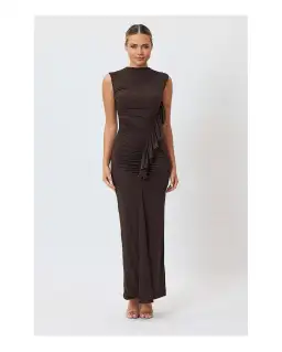 Bianca & Bridgett Amara Maxi Dress Brown size 14 for rent on The Volte - image 1