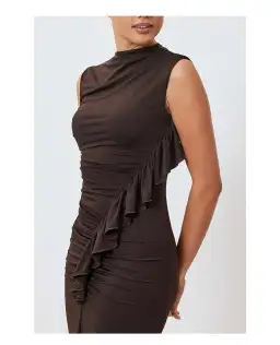 Bianca & Bridgett Amara Maxi Dress Brown size 14 for rent on The Volte - image 4