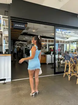 Asta Resort Natalia Mini Dress - Baia Blue Sequin XS for rent on The Volte - image 5