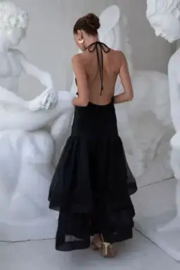 L'IDEE Carrie Dress - Noir (Black) for rent on The Volte - image 2