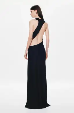 MISHA THE ‘HARLOW’ SATIN DRESS BLACK SIZE S/8 for rent on The Volte - image 4