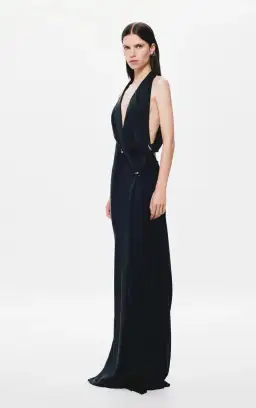 MISHA THE ‘HARLOW’ SATIN DRESS BLACK SIZE S/8 for rent on The Volte - image 3