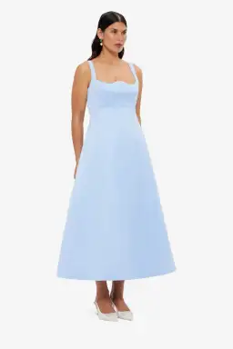 Leo Lin Odette Midi Dress; Sky blue; size 10 for rent on The Volte - image 6