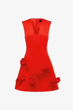 Leo Lin Briana V Neck Mini Dress; size 10 for rent on The Volte - image 6